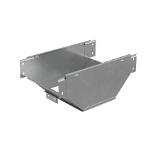 Т-ответвитель переходник 100х200-150 мм верт. c разворотом трассы на 90 гр. "ПЛЮС" (нижняя часть меньше исходной) INOX304 КМ-Профиль (TDPSplus90-100-200-150 INOX304)