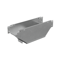 Т-ответвитель переходник 100х150-600 мм верт. c разворотом трассы на 90 гр. "ПЛЮС" (нижняя часть больше исходной) INOX304 КМ-Профиль (TDPVplus90-100-150-600 INOX304)