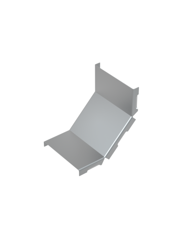 Крышка внутреннего вертикального угла 90 гр. 400 мм КМ-Профиль (KNL90-400) в Чебоксарах Аксессуары для лотков Pintop.ru