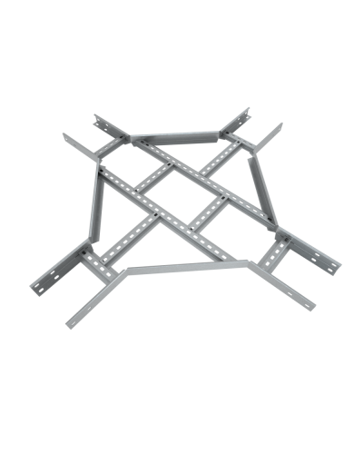 Х-разветвитель лестничный 80х200х1,5 мм Быстрый монтаж КМ-Профиль (LXDS80-200-1.5) в Чебоксарах Аксессуары для лотков Pintop.ru