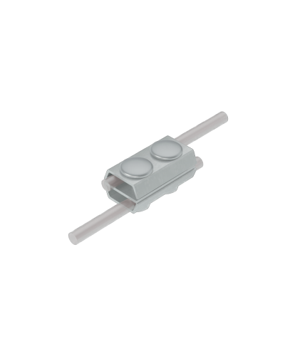 Параллельный соединитель прутка Ø 5-8 мм двойной CU КМ-Профиль (2PS-D5-8 CU) в Чебоксарах Монтажные материалы Pintop.ru