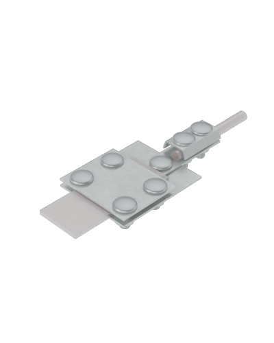 Универсальный контрольный соединитель полоса до 30 мм пруток Ø 5-8 мм КМ-Профиль (UKS-B30-D5-8) в Чебоксарах Аксессуары для лотков Pintop.ru