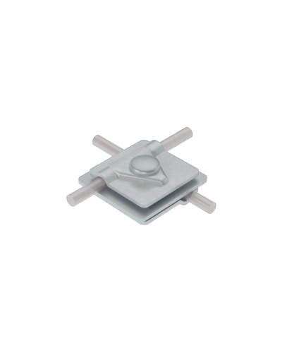 Универсальный соединитель для прутка Ø 5-10 мм с 3 пластинами 40х40 мм КМ-Профиль (3USM-D5-10) в Чебоксарах Аксессуары для лотков Pintop.ru