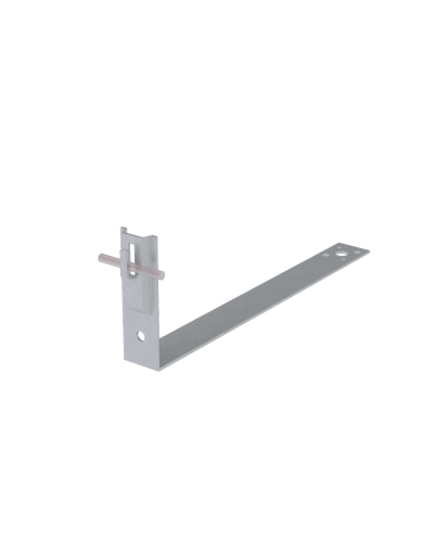 Черепичный держатель зажимной на обрешётку для прутка Ø 5-8 мм L430 мм H100 мм HD КМ-Профиль (CDZO-L430-D5-8 HD) в Чебоксарах Держатели, клипсы, скобы Pintop.ru