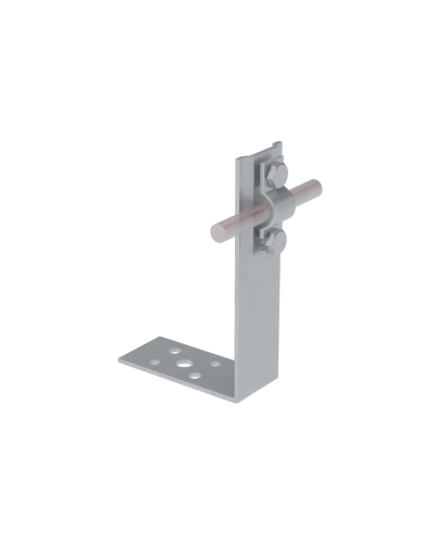 Угловой держатель болтовой для прутка Ø 5-10 мм H60 мм TD КМ-Профиль (UDB-H60-D5-10 TD) в Чебоксарах Монтажные материалы Pintop.ru