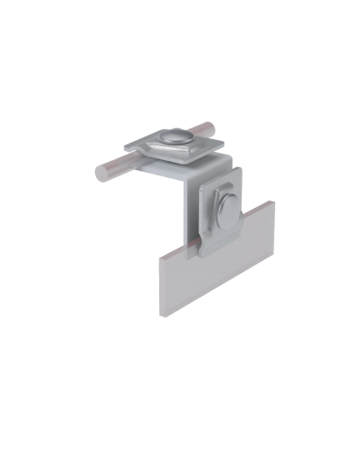 Фальцевый держатель H50 мм для прутка Ø 5-10 мм CU КМ-Профиль (FD-H50-D5-10 CU) в Чебоксарах Монтажные материалы Pintop.ru