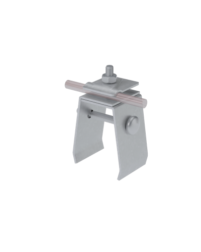 Универсальный фальцевый держатель H70 мм для прутка Ø 5-10 мм HD КМ-профиль (UFD-H70-D5-10 HD) в Чебоксарах Монтажные материалы Pintop.ru