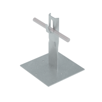 Приклееваемый держатель зажимной для прутка Ø 5-8 мм H90 мм CU КМ-Профиль (PDZ-H90-D5-8 CU)