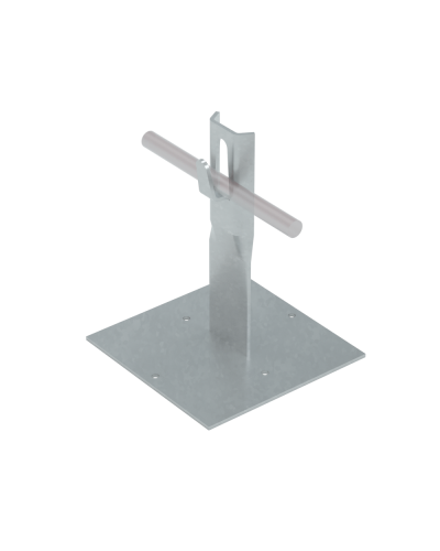 Приклееваемый держатель зажимной для прутка Ø 5-8 мм H150 мм КМ-Профиль (PDZ-H150-D5-8) в Чебоксарах Монтажные материалы Pintop.ru