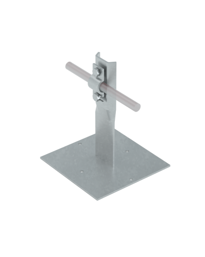 Приклееваемый держатель болтовой для прутка Ø 5-10 мм H90 мм КМ-Профиль (PDB-H90-D5-10) в Чебоксарах Монтажные материалы Pintop.ru