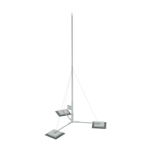 Вольностоящая молниеприемная мачта составная H11,1 м разборное основание HD КМ-Профиль (RTVMR-H11.1 HD)