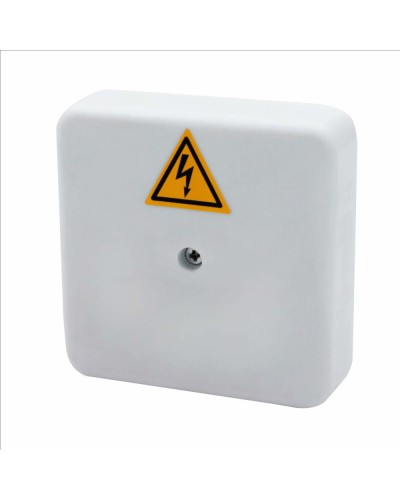 Коробка распределительная огнестойкая КРОПС-П0, IP41, габаритные размеры 75х75х20 мм, для кабелей сечением до 2,5 мм2, 2 клеммы КМ-Профиль (FRJB-KM-P0-2.5-02-КРОПС-IP41) в Чебоксарах Распределительные коробки Pintop.ru