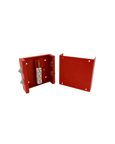 Коробка распределительная огнестойкая КРОПС, IP41, габаритные размеры 130х130х40 мм, для кабелей сечением до 2,5 мм2, 4 клеммы КМ-Профиль (FRJB-KM-ST2-2.5-04-КРОПС-IP41) в Чебоксарах Распределительные коробки Pintop.ru