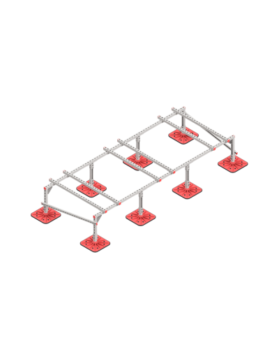 Опорная конструкция для установки оборудования TECHNORAPTOR FOOT 3000х1200 тип 1 КМ-профиль (KM-TR-F-SSEI-3000-1200-1) в Чебоксарах Системы видеонаблюдения Pintop.ru