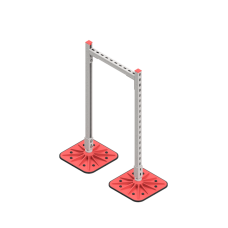 Опорная конструкция для горизонтальных прямоугольных воздуховодов и металлических лотков кабеленесущих систем TECHNORAPTOR FOOT 500х1000 КМ-профиль (KM-TR-F-SSHRAD-500-1000)