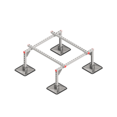 Опорная конструкция для установки оборудования TECHNORAPTOR STEELFOOT 1000х1000 HD КМ-профиль (KM-TR-STF-SSEI-1000-1000 HD)