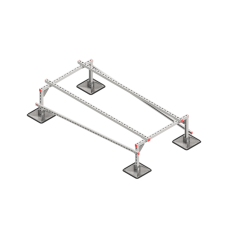 Опорная конструкция для установки оборудования TECHNORAPTOR STEELFOOT 1000х2000 тип 1 КМ-профиль (KM-TR-STF-SSEI-1000-2000-1)