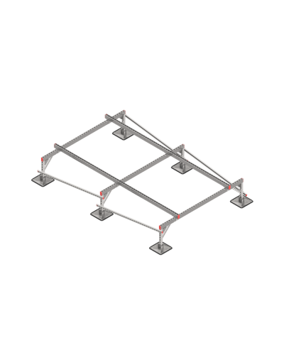 Опорная конструкция для установки оборудования TECHNORAPTOR STEELFOOT 2000х3000 тип 1 КМ-профиль (KM-TR-STF-SSEI-2000-3000-1) в Чебоксарах Системы видеонаблюдения Pintop.ru