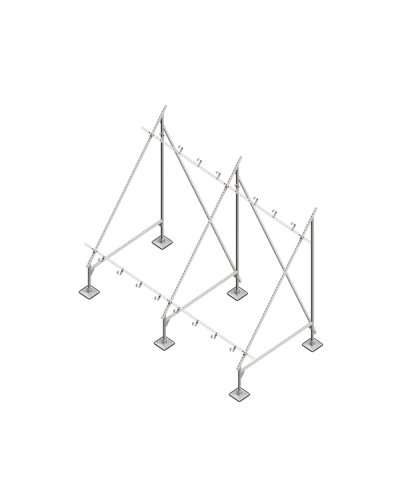 Опорная конструкция для установки нескольких солнечных панелей/коллекторов TECHNORAPTOR STEELFOOT КМ-профиль (KM-TR-STF-SSfMMPI-C) в Чебоксарах Системы видеонаблюдения Pintop.ru