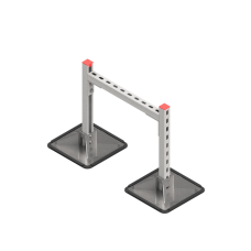 Опорная конструкция для горизонтальных прямоугольных воздуховодов и металлических лотков кабеленесущих систем TECHNORAPTOR STEELFOOT 500х500 КМ-профиль (KM-TR-STF-SSHRAD-500-500)