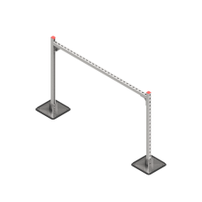 Опорная конструкция для горизонтальных прямоугольных воздуховодов и металлических лотков кабеленесущих систем TECHNORAPTOR STEELFOOT 1500х1000 КМ-профиль (KM-TR-STF-SSHRAD-1500-1000)