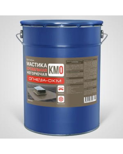 Мастика кровельная огнезащитная Огнеза «ОГНЕЗА-ОКМ», ведро 20 кг., цвет черный в Чебоксарах Дополнительное оборудование пожаротушения Pintop.ru