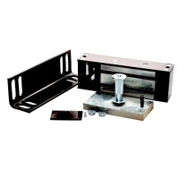 Замок электромагнитный Олевс М2-400 с уголком черный