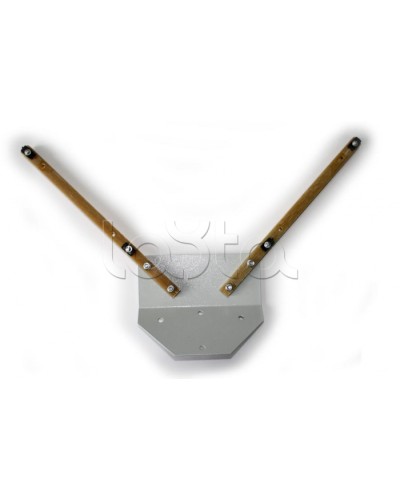 Узел с двумя стеклопластиковыми консолями для крепления двух блоковна плоскость заграждения, стены зданияили на другие электропроводные предметы Омега-микродизайн УКБ-22 в Чебоксарах Кронштейны и планки для извещателей Pintop.ru