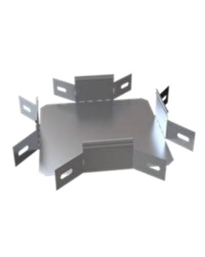 Ответвитель Х-образный горизонтальный 600х80 (0,7) ПожТехКабель (566-106) в Чебоксарах Аксессуары для лотков Pintop.ru