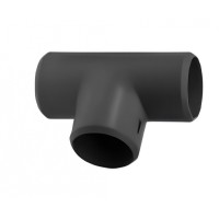 Тройник Т-образный соединительный для труб 25 мм, черн. ПожТехКабель (702-013)