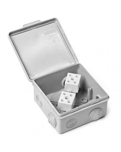 Коробка монтажная огнестойкая пластиковая герметичная КМОПГ IP54, 4 контакта для кабеля до 10мм2(4к х 10 мм) ПожТехКабель 071-004 в Чебоксарах Распределительные коробки Pintop.ru