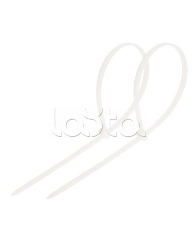 Стяжка нейлоновая неоткрывающаяся, безгалогенная (halogen free) 300x3.6мм, белая (100 шт) в Чебоксарах Стяжки-хомуты Pintop.ru