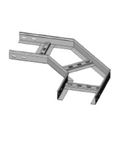 Угол горизонтальный 90° 100х50 (1,2) для лестничного лотка ПожТехКабель (650-500) в Чебоксарах Кабельные лотки Pintop.ru