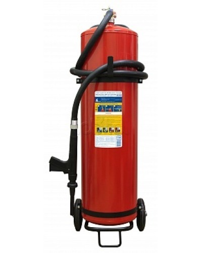 Огнетушитель ПОЖТЕХНИКА ОВП-80(з) МИГ летний (ФторПАВ) на съемн.тележке с перекр. стволом (баллон 100 л, ОТВ 80 л) в Чебоксарах Огнетушители Pintop.ru