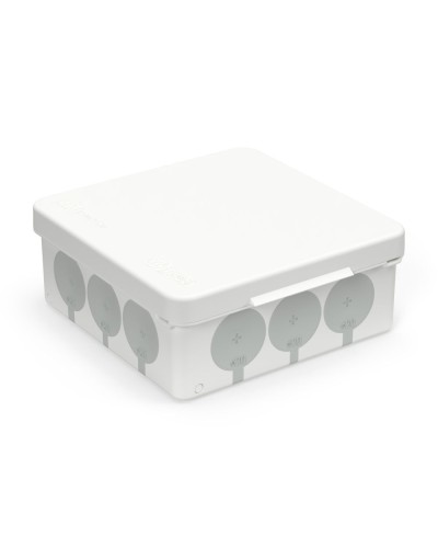 Коробка распред. 60-0303-9003с двухкомп. (HF) белая с серым 100х100х40 (90шт/кор) Промрукав (60-0303-9003с) в Чебоксарах Распределительные коробки Pintop.ru