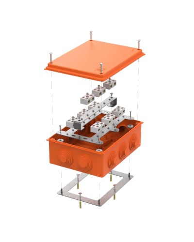 Коробка огнест. 200х150х75 (5 шт/кор) Промрукав (40-0320-FR6.0-4-18-Р) в Чебоксарах Распределительные коробки Pintop.ru