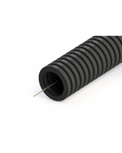 Труба гофрированная ПНД лёгкая 350 Н безгалогенная (HF) стойкая к ультрафиолету черная с/з д40 (15м/960м уп/пал) Промрукав 161560 в Чебоксарах Труба гофрированная Pintop.ru