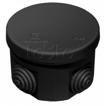 Коробка распределительная для о/п безгалогенная (HF) черная 80х50 (102шт/кор) Промрукав (40-0120-9005)