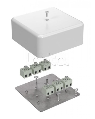 Коробка огнестойкая для кабель-канала 40-0470-FR2.5-12 Е15-Е60 (латунь) 103х103х45 Промрукав (40-0470-FR2.5-12-Е60) в Чебоксарах Распределительные коробки Pintop.ru