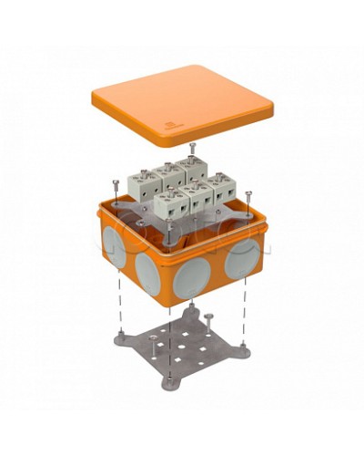 Коробка огнестойкая для о/п двухкомпонентная 60-0300-FR6.0-12 Е15-Е120 100х100х50 Промрукав (60-0300-FR6.0-12) в Чебоксарах Огнестойкие кабельные линии Pintop.ru