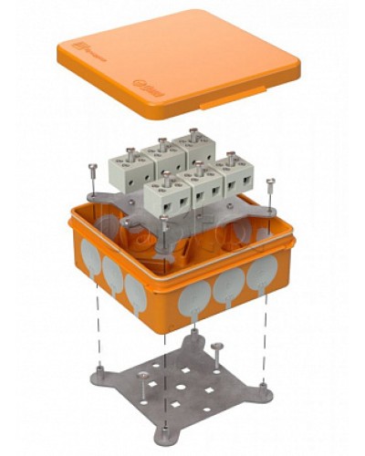 Коробка огнестойкая для о/п двухкомпонентная Е15-Е120 100х100х40 Промрукав (60-0303-FR6.0-12) в Чебоксарах Огнестойкие кабельные линии Pintop.ru
