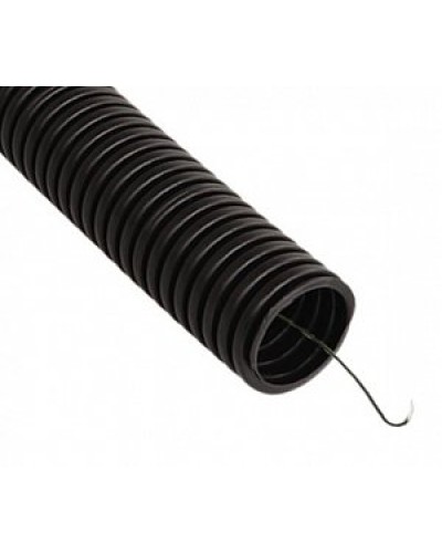 Труба гофрированная ПВХ легкая 350 Н черная с/з д50 (15 м/660 м уп/пал) Промрукав (PR01.0090) в Чебоксарах Труба гофрированная Pintop.ru