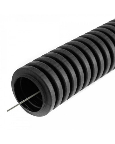 Труба гофрированная ПВХ легкая 350 Н черная с/з d16 мм (10 м/2400м уп/пал) Промрукав (PR01.0143) в Чебоксарах Труба гофрированная Pintop.ru