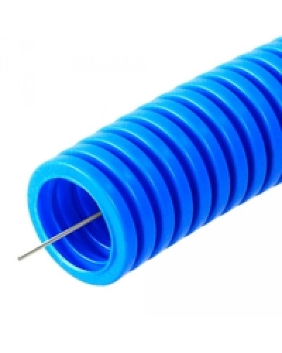 Труба гофрированная ПП Строитель не распространяющая горение с/з синяя д16 (100м/5500м/ уп/пал) Промрукав с в Чебоксарах Труба гофрированная Pintop.ru