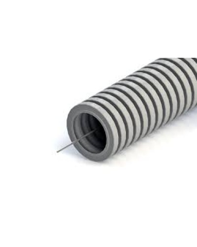 Труба гофрированная ПНД лёгкая 350 Н безгалогенная (HF) стойкая к ультрафиолету серая с/з д32 (25м/1375м уп/пал) Промрукав PR02.0132 в Чебоксарах Труба гофрированная Pintop.ru