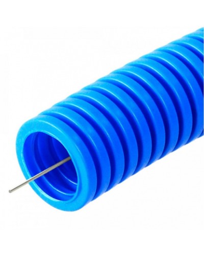 Труба гофрированная ПП лёгкая 350 Н не распространяющая горение синяя д16 (25м/уп) Промрукав (PR02.0251) в Чебоксарах Труба гофрированная Pintop.ru