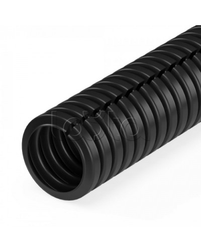 Труба гофрированная ПП безгалогенная (HF) разрезная черная dвн 9,8 мм, dнар 13,2 мм (10м/уп) Промрукав (PR02.0364) в Чебоксарах Труба гофрированная Pintop.ru