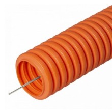 Труба гофрированная ПНД тяжёлая 750 Н безгалогенная (HF) оранжевая с/з д32 (25м/1375м уп/пал) Промрукав (PR.023241о)