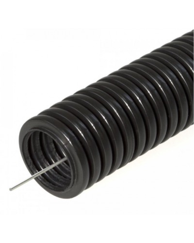 Труба гофрированная ПНД тяжёлая 750 Н безгалогенная (HF) стойкая к ультрафиолету черная с/з д63 (15м/360м уп/пал) Промрукав (PR.026341) в Чебоксарах Труба гофрированная Pintop.ru