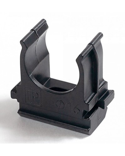 Крепёж-клипса для труб Полистирол черная д16 (100шт/2000шт уп/кор) Промрукав (PR.02716ч) в Чебоксарах Держатели, клипсы, скобы Pintop.ru